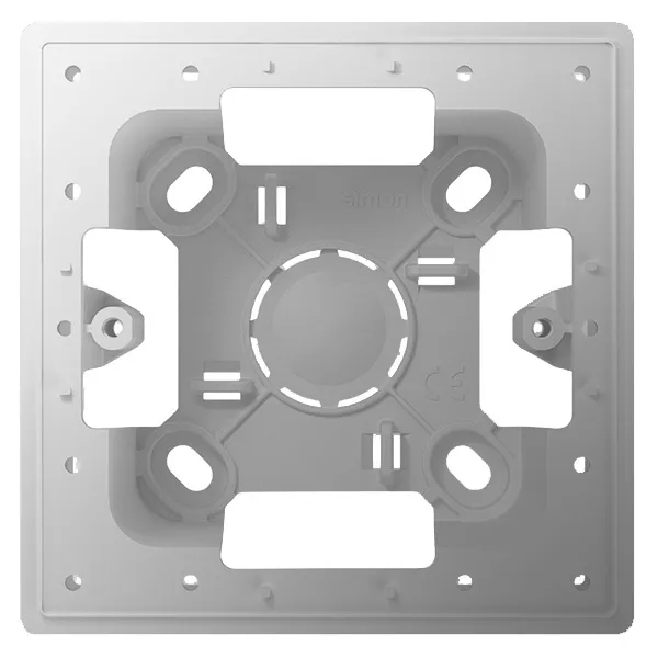 Коробка монтажная Simon 24, 1 пост, белый — вид сверху на изделие