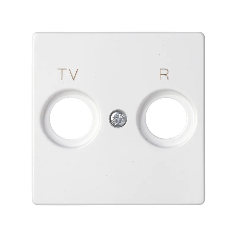 Накладка на розетку Simon 82 Detail R-TV на 1 пост, белый — вид спереди на панель