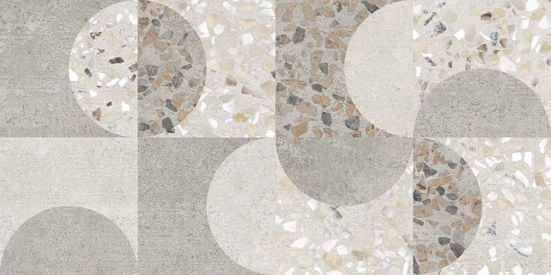 30x60 Beton-Terrazzo Декор Геометрический Лаппато R9 Ректификат