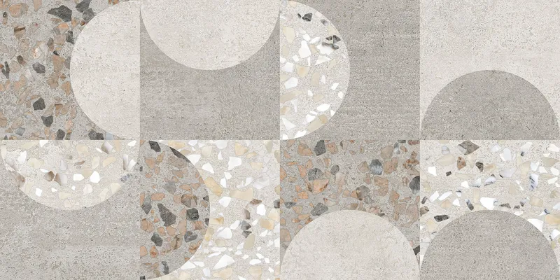 30x60 Beton-Terrazzo Декор Геометрический Лаппато R9 Ректификат