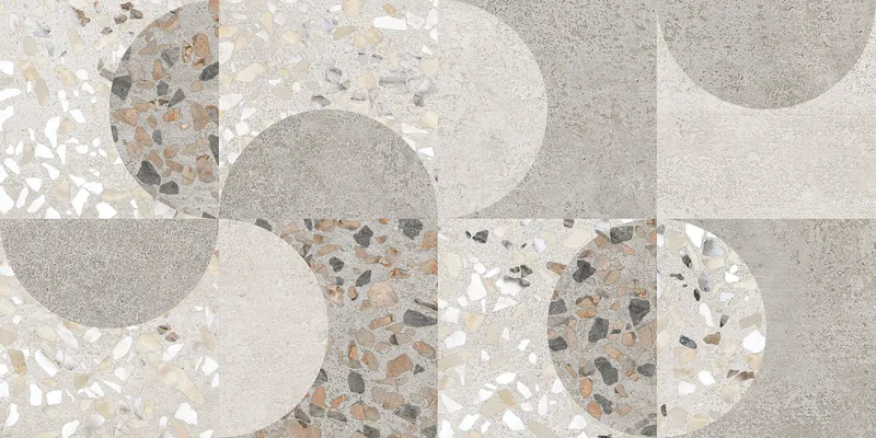 30x60 Beton-Terrazzo Декор Геометрический Лаппато R9 Ректификат