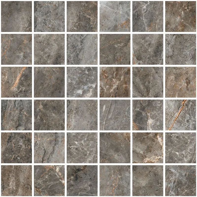5x5 Marble-X Мозаика Аугустос Тауп Лаппато R9 Ректификат