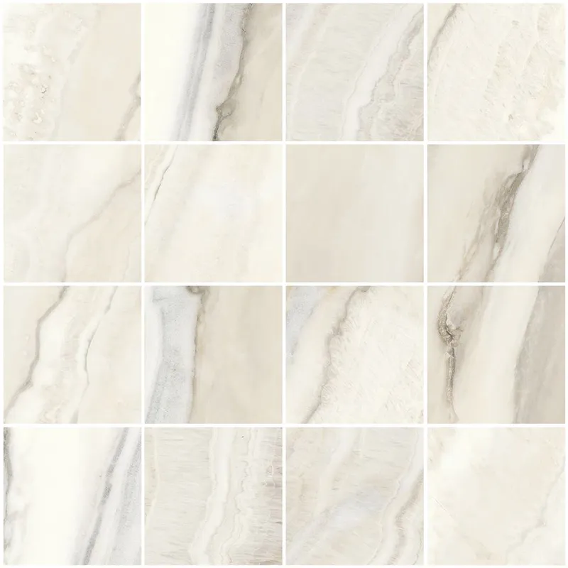 7.5x7.5 MarbleSet Мозаика Арабескато Норковый Лаппато R9 Ректификат