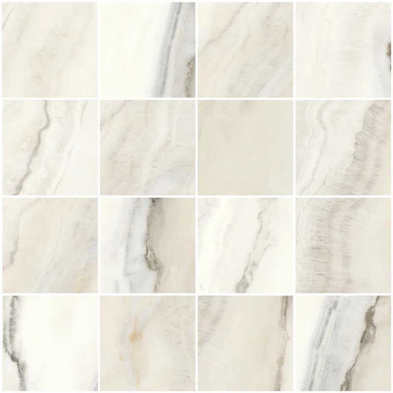 7.5x7.5 MarbleSet Мозаика Арабескато Норковый Лаппато R9 Ректификат