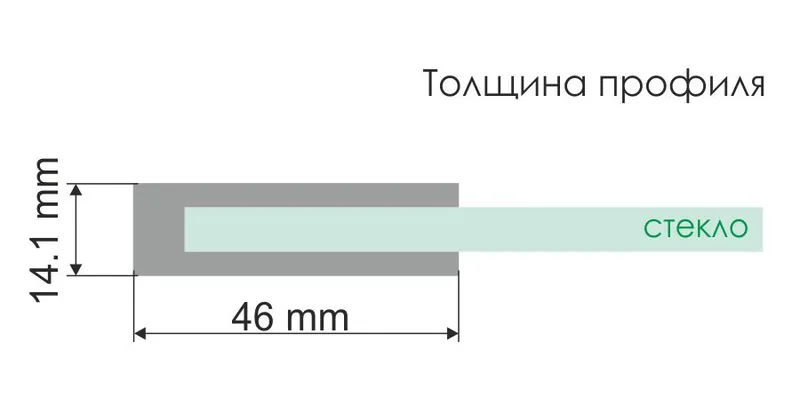 Душевая дверь Wasserkraft Aller 10 120 см — стеклянная перегородка вид спереди