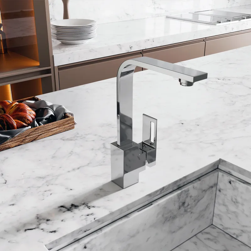 Смеситель для кухни Wasserkraft Alme 1500 — вид сбоку под углом