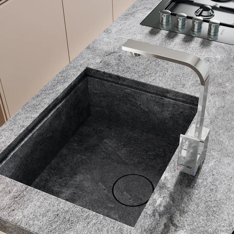 Смеситель для кухни Wasserkraft Alme 1500 — вид сбоку под углом