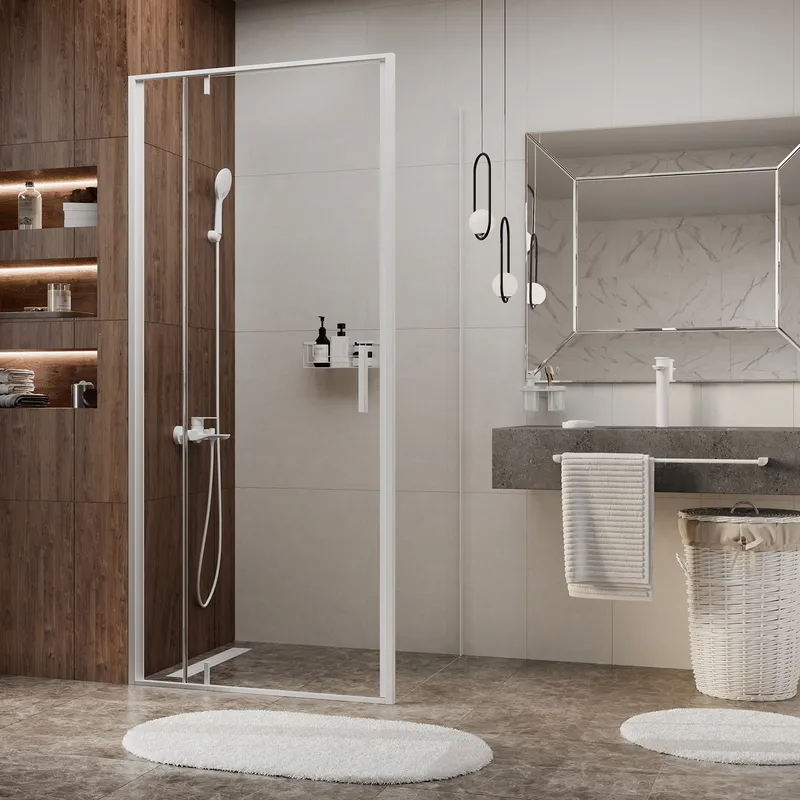 Душевой уголок Wasserkraft Neime 19P 90х90 — стеклянная конструкция под углом