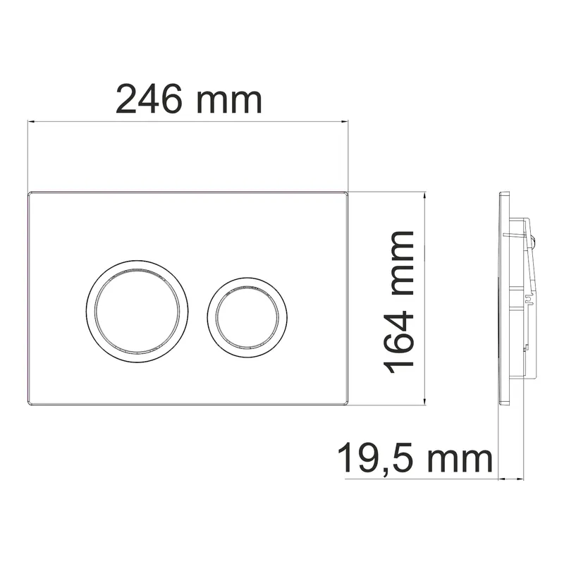 Инсталляция Wasserkraft Abens для унитаза — рама с бачком вид сбоку