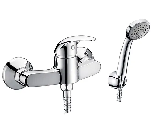 Смеситель для душа Wasserkraft Isen 2600 — вид сбоку на корпус и лейка отдельно