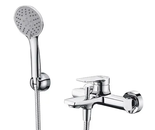Смеситель Wasserkraft Lopau 3200 с коротким изливом — вид сбоку на душевую лейку и корпус