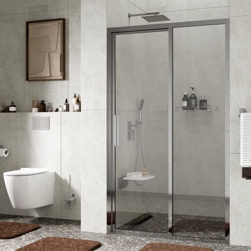 Душевая дверь Wasserkraft Lopau 32S, правая, 120 см — стеклянное полотно с хромированным профилем