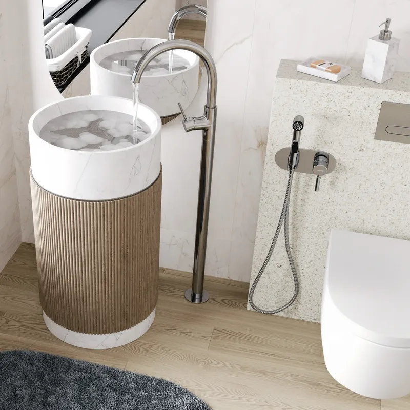 Смеситель для раковины Wasserkraft Main 4100 — вид сбоку под углом