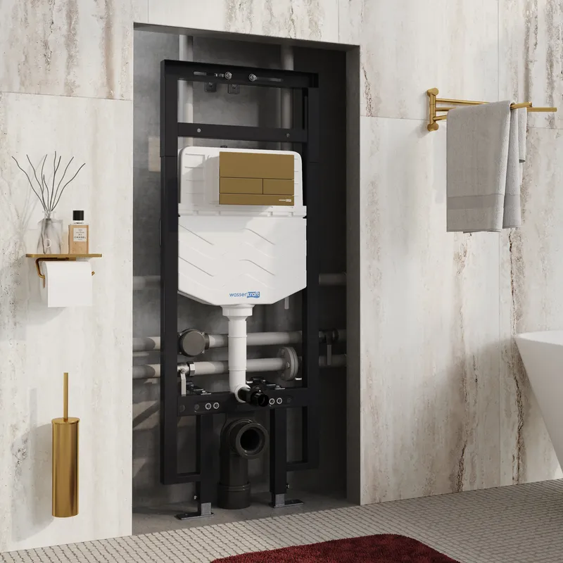 Инсталляция Wasserkraft Dinkel для унитаза — вид под углом