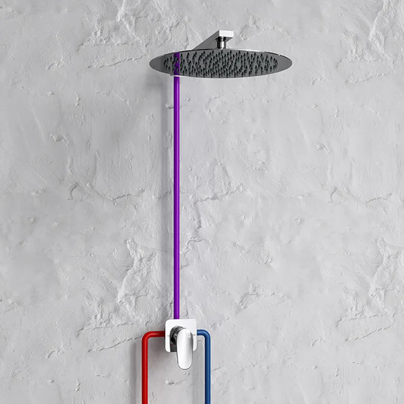 Душевая система Wasserkraft Kammel — лейка и смеситель под углом