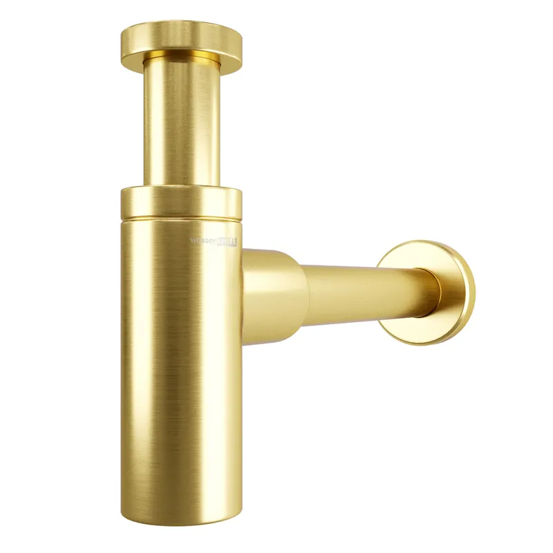 Сифон Wasserkraft Aisch 5500 для раковины, со съемной колбой — вид сбоку под углом
