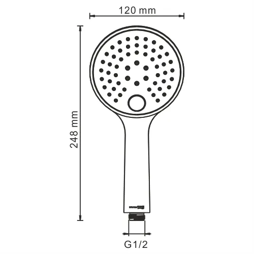 Ручной душ Wasserkraft Sauer 7100 с изливом — лейка под углом