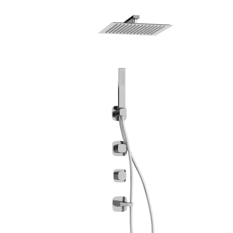 Душевая система Wasserkraft Naab 8600 с тропическим душем + лейка — комплект с верхним и ручным излучателем