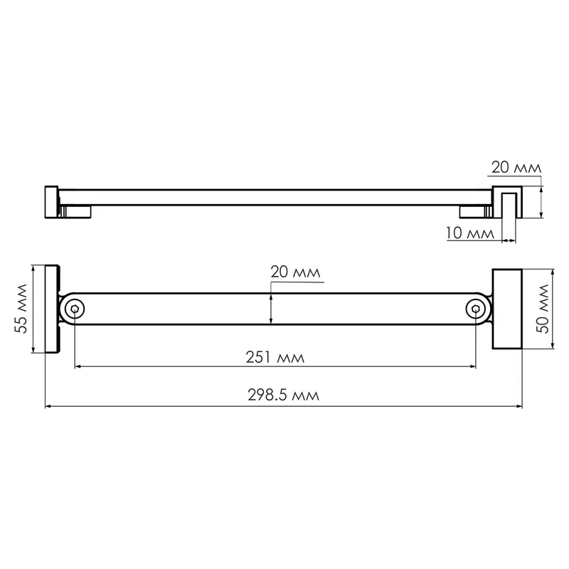 Фиксатор для шторки Wasserkraft Berkel 48P — вид под углом