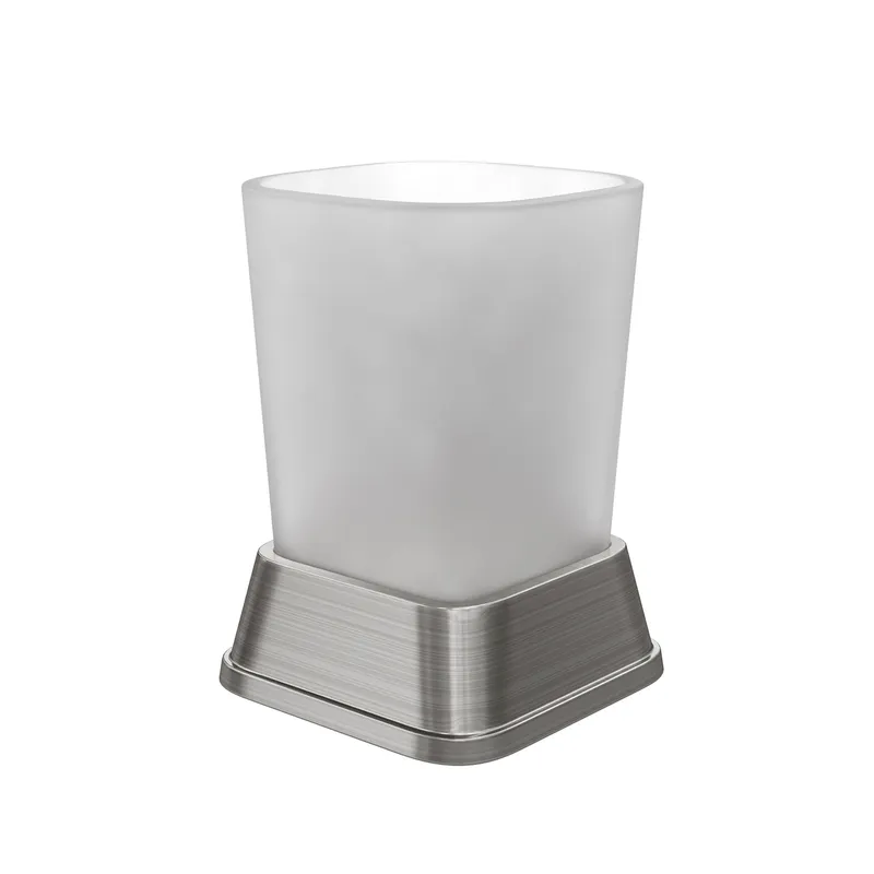 Стакан Wasserkraft Amper K-5400Nickel для зубных щеток — вид под углом