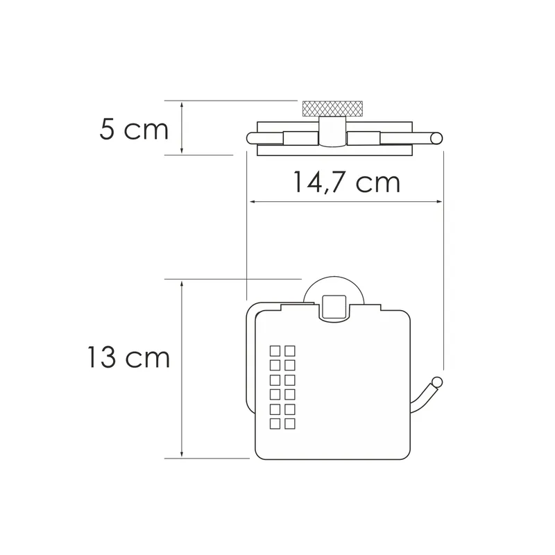 Держатель туалетной бумаги Wasserkraft Tauber K-64400 с крышкой — вид под углом