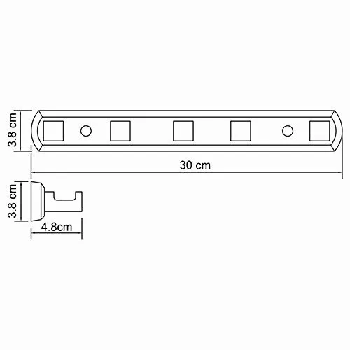 Планка с крючками Wasserkraft Lippe K-6501 — вид под углом