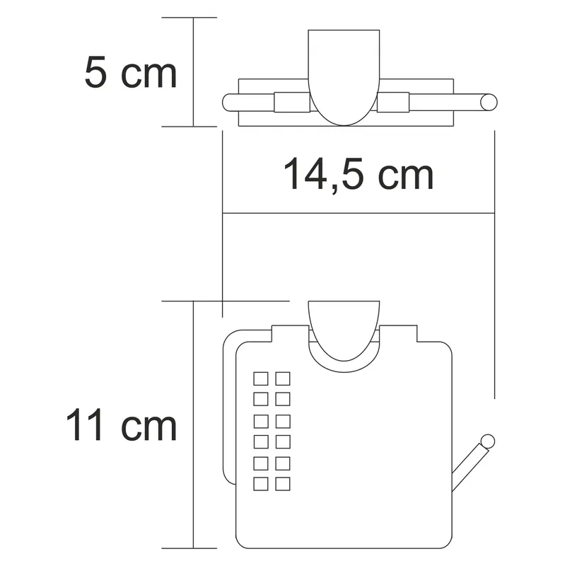 Держатель туалетной бумаги Wasserkraft Kammel K-8300 с крышкой — вид под углом