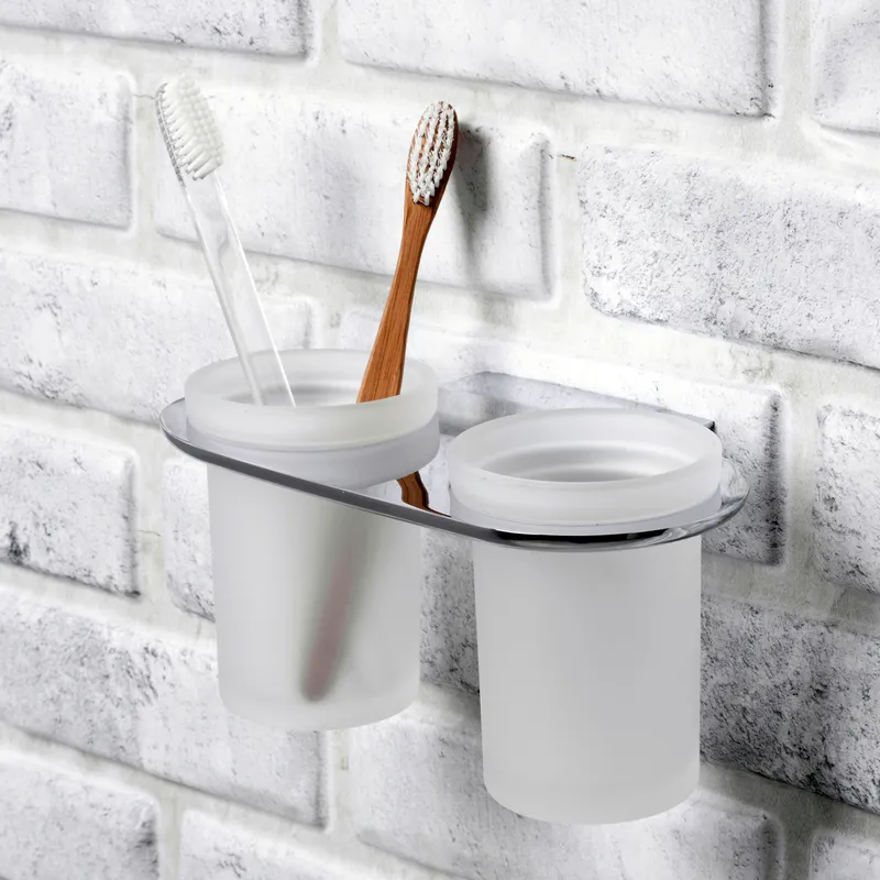 Стакан Wasserkraft Kammel K-8300 для зубных щеток, двойной — вид спереди на изделие