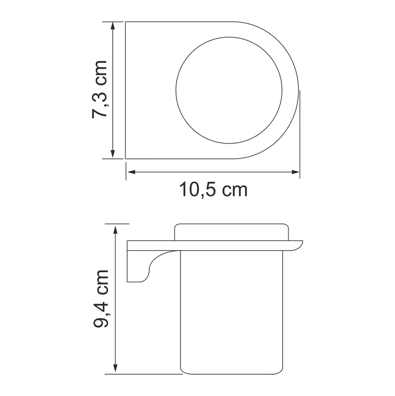 Стакан Wasserkraft Kammel K-8300White для зубных щеток — вид под углом