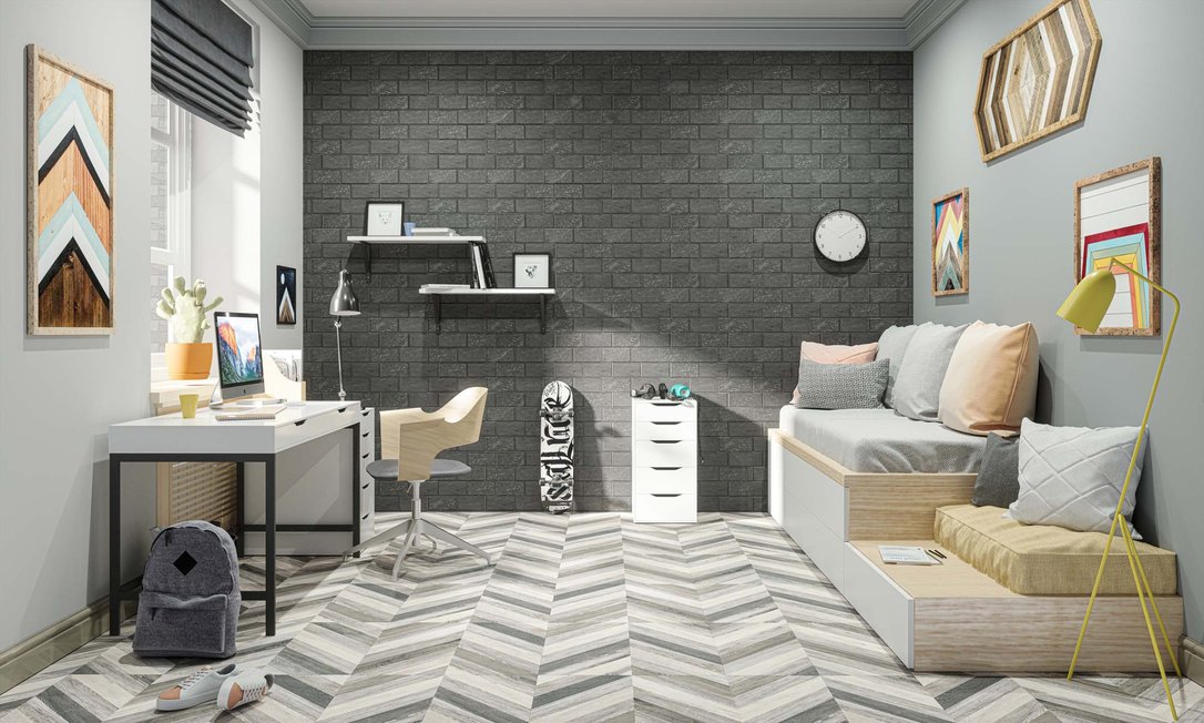 Мозаика Estima Terra anthracite, LN03/TE03 5х5 30x30, неполированная