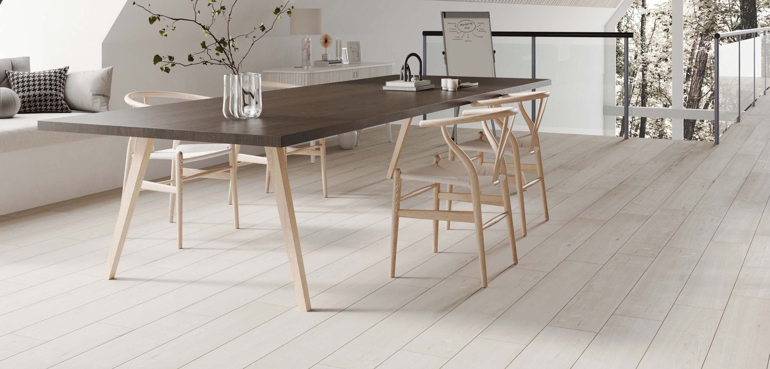 Керамический гранит Estima Classic Wood light grey, CW01 19,4х120х10 неполированный ректификат
