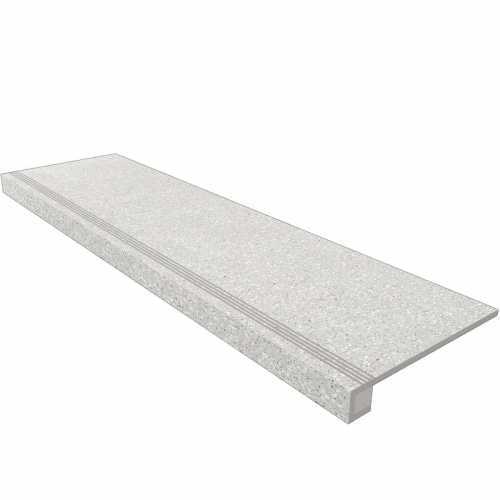 Ступень Estima Cosmos grey, CM01 33x120, неполированная, бортик без насечек + подступенок 14,5x120