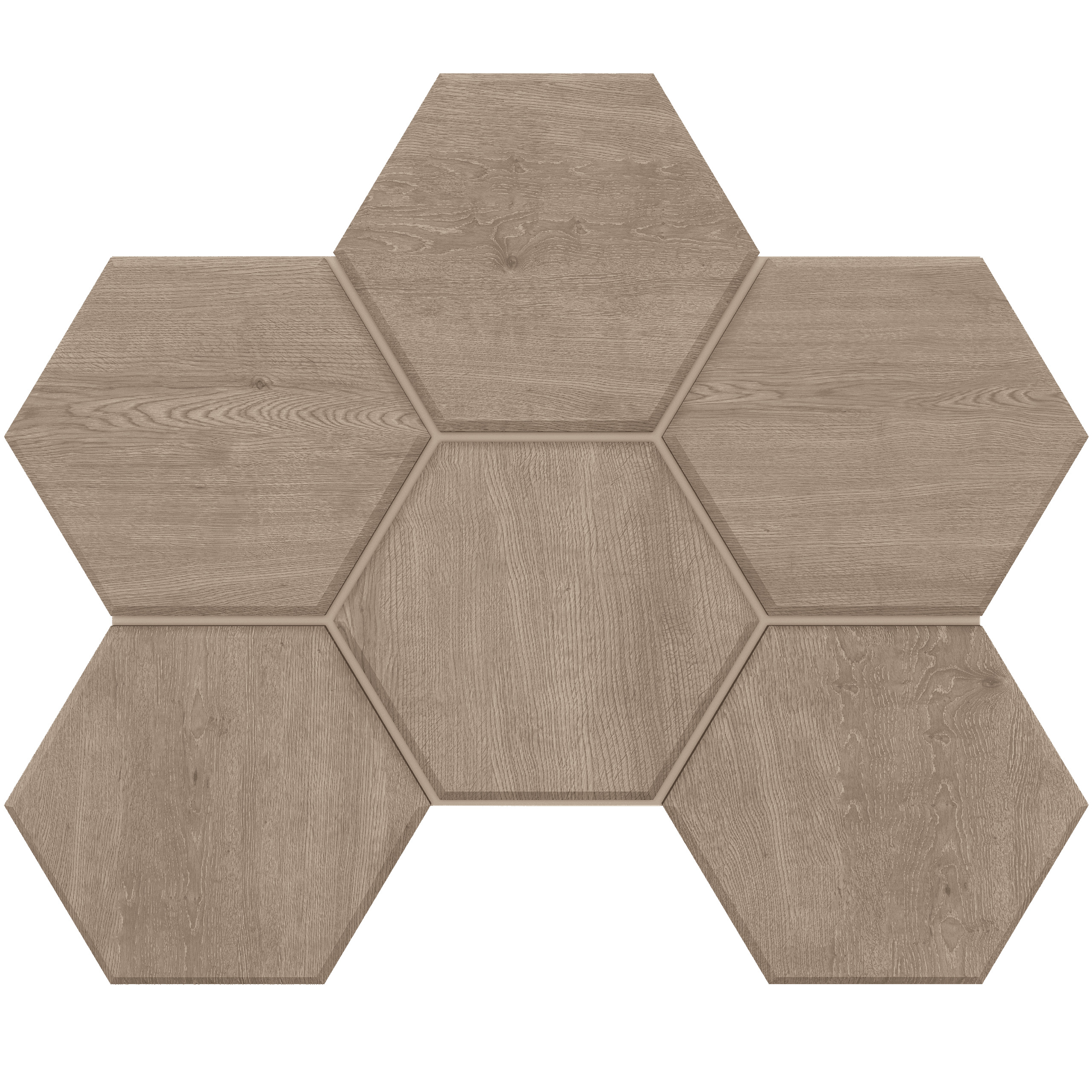 Мозаика Estima Classic Wood dark grey, CW02 Hexagon 25x28.5, неполированная