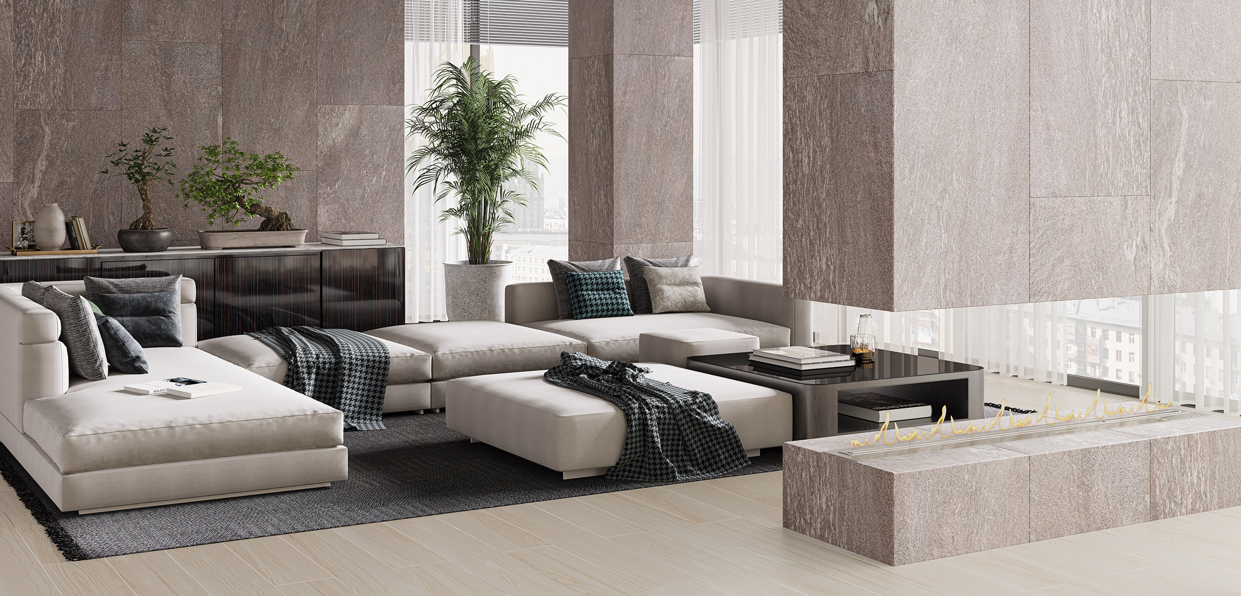 Керамический гранит Estima Tramontana beige, TN03 60x120x10, неполированный ректификат