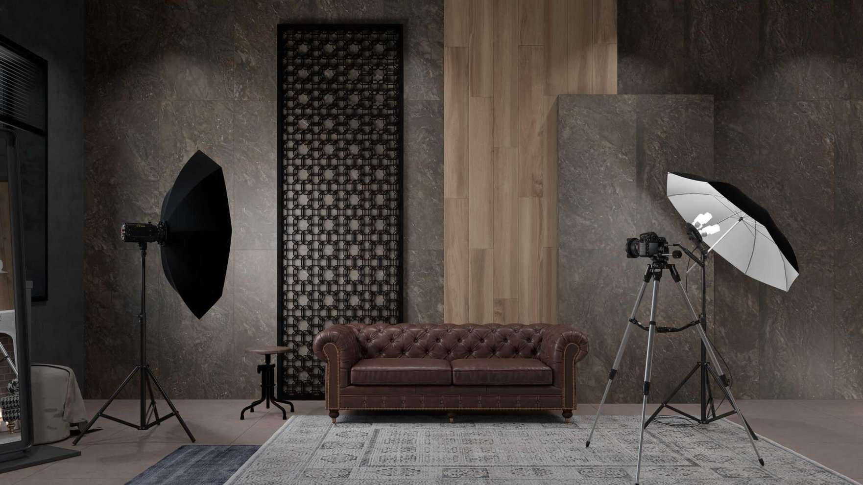 Керамический гранит Estima Bernini dark brown, BR04 60x120x10, неполированный ректификат