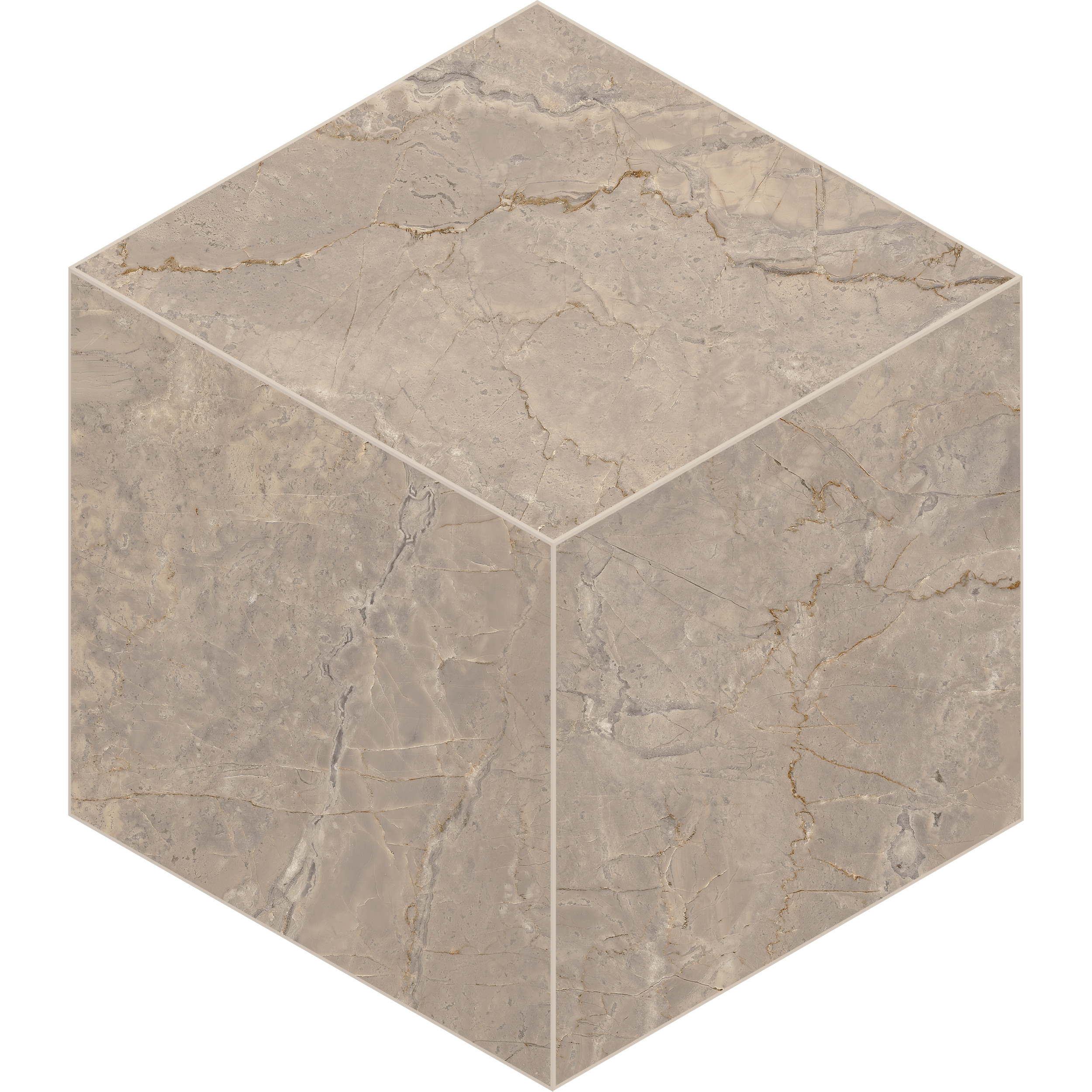 Мозаика Estima Bernini beige, BR02 Cube 29x25, неполированная
