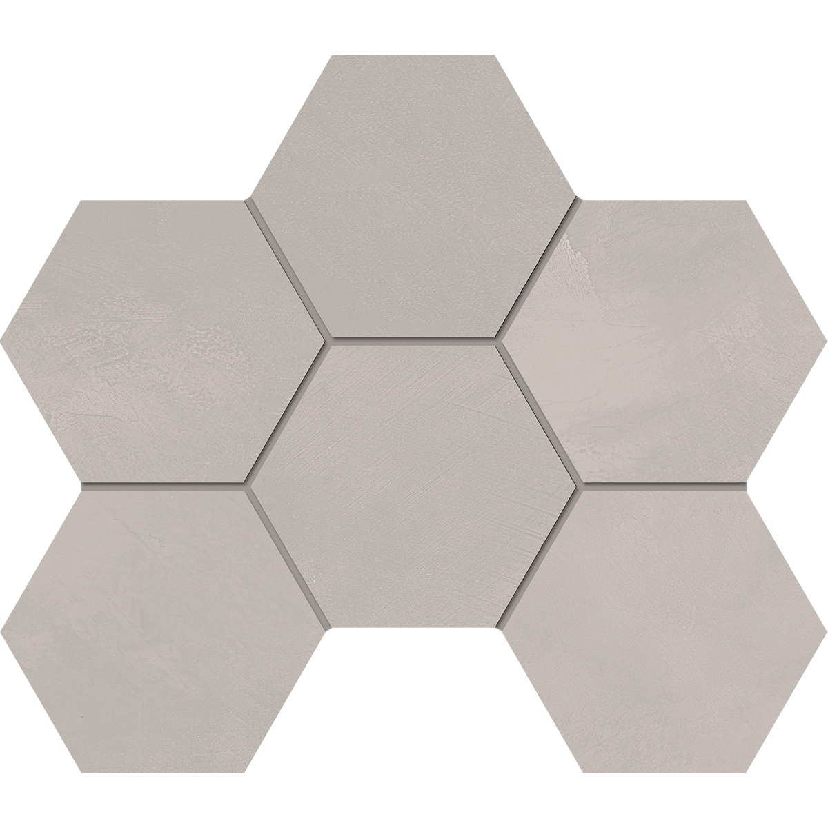 Мозаика Estima Graffito light grey, GF01 Hexagon 25x28.5, неполированная
