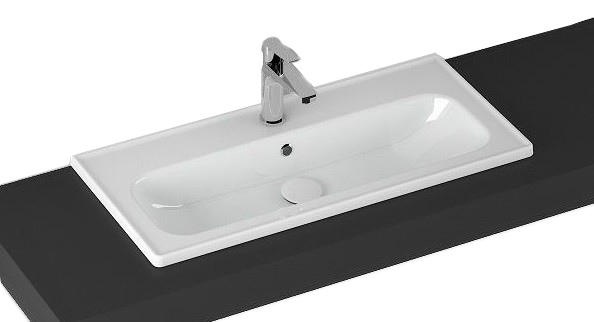Раковина встраиваемая Isvea Absolute 81 см, белый — вид под углом сверху