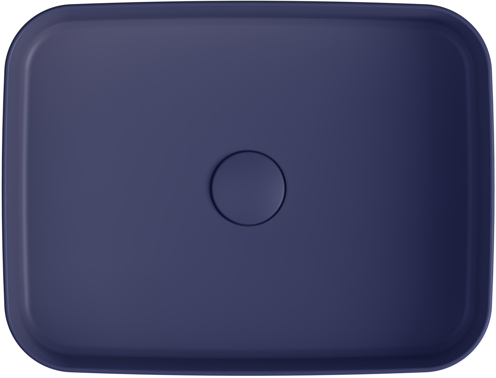 Раковина накладная Isvea Infinity 50 см синий — вид сверху на чашу-1