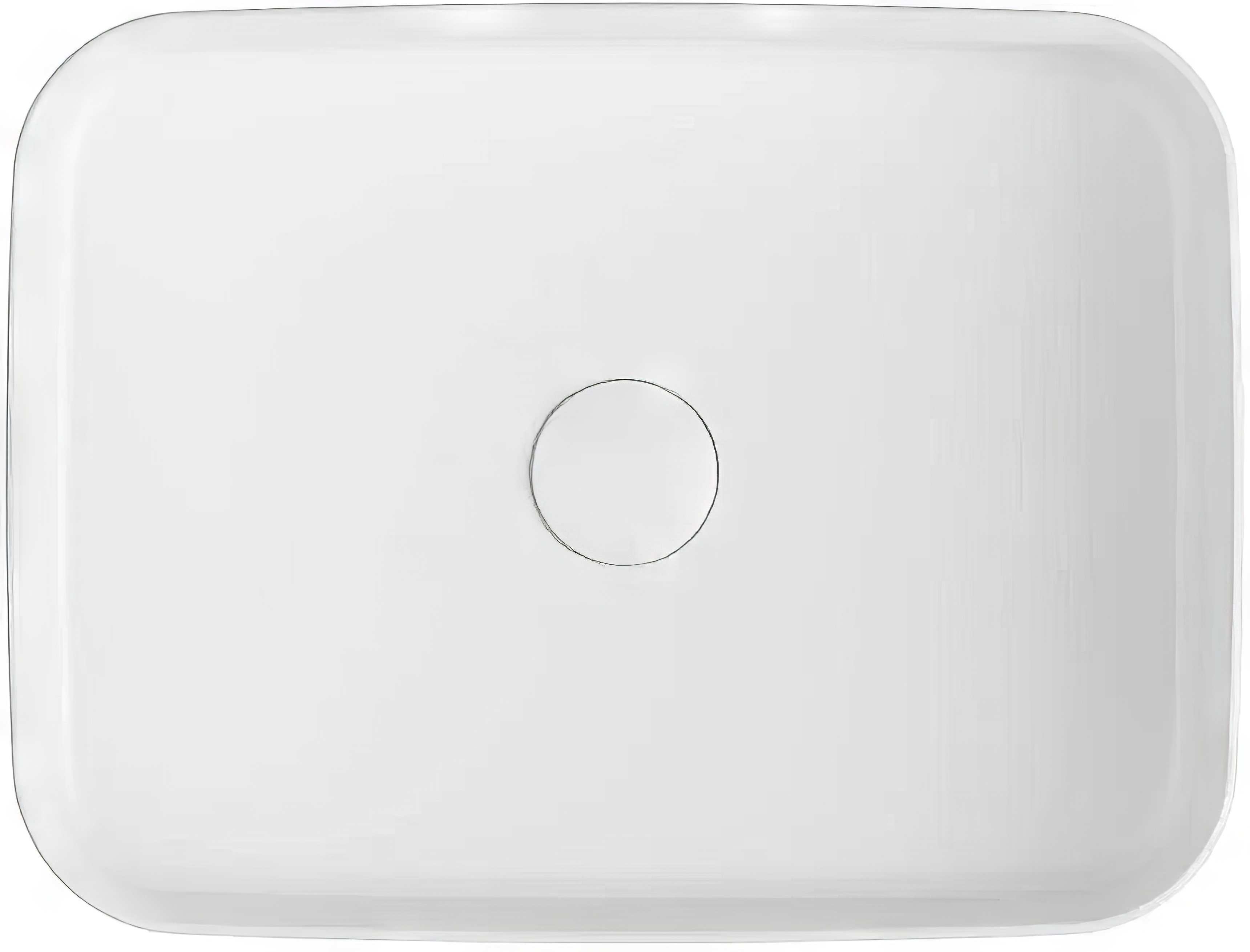 Раковина накладная Isvea Infinity 50 см, белый — вид сверху на чашу