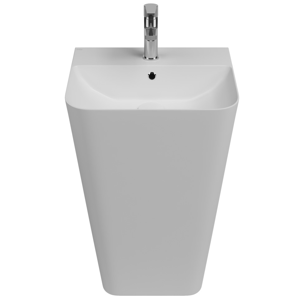 Раковина напольная Isvea Sott'Aqua Monoblock 50 см, белый матовый — вид под углом-1