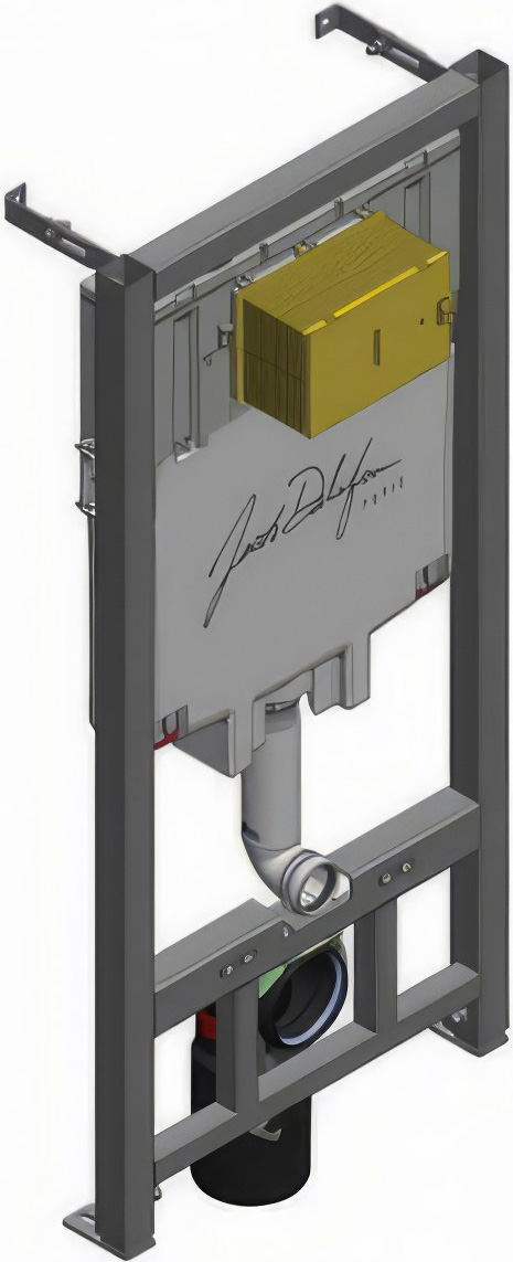 Унитаз c инсталляцией Jacob Delafon Elite + сиденье — металлический каркас инсталляции вид спереди