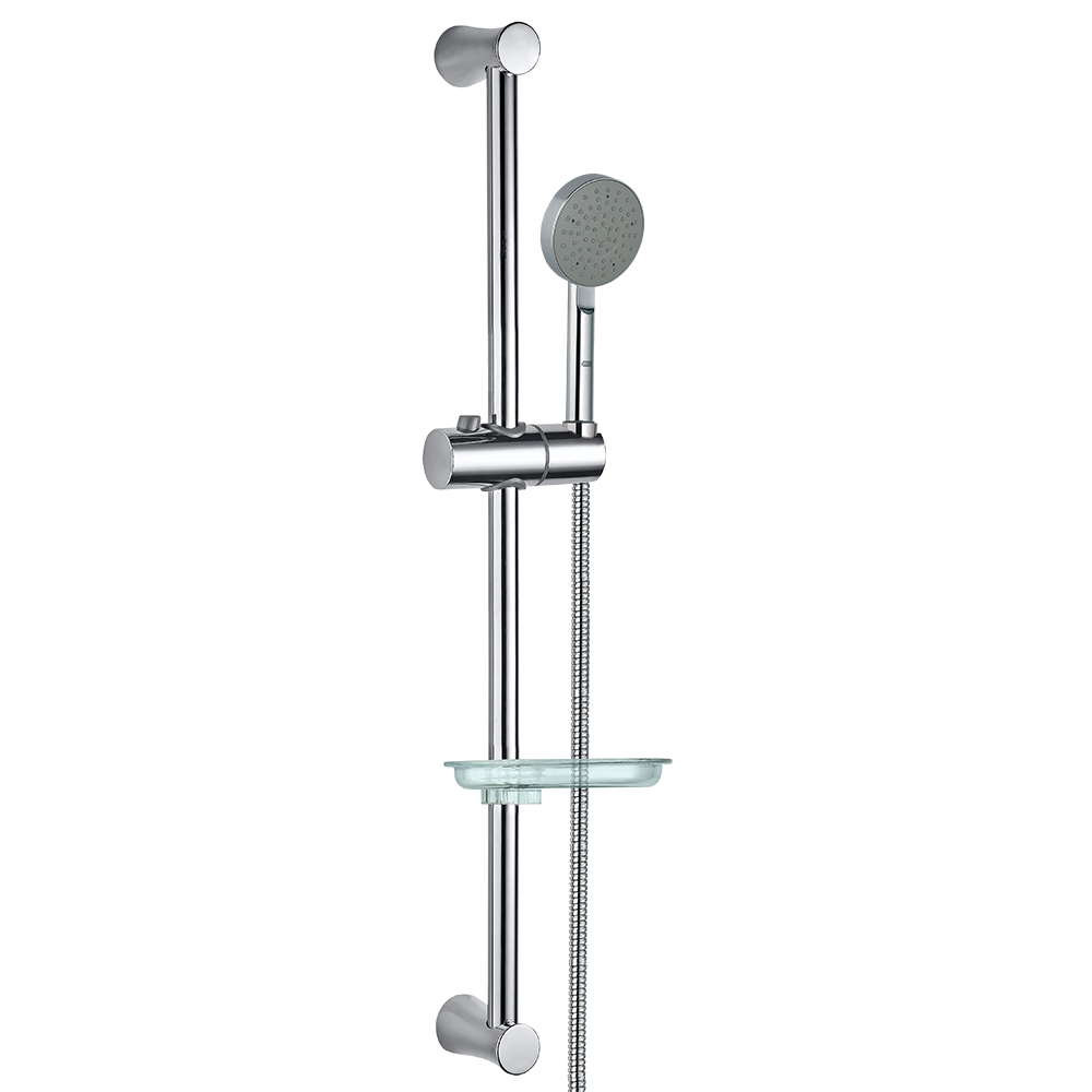 Душевой гарнитур Jaquar Shower SHA-CHR-1110E с держателем, лейка+мыльница, хром — комплект с лейкой и полкой под углом