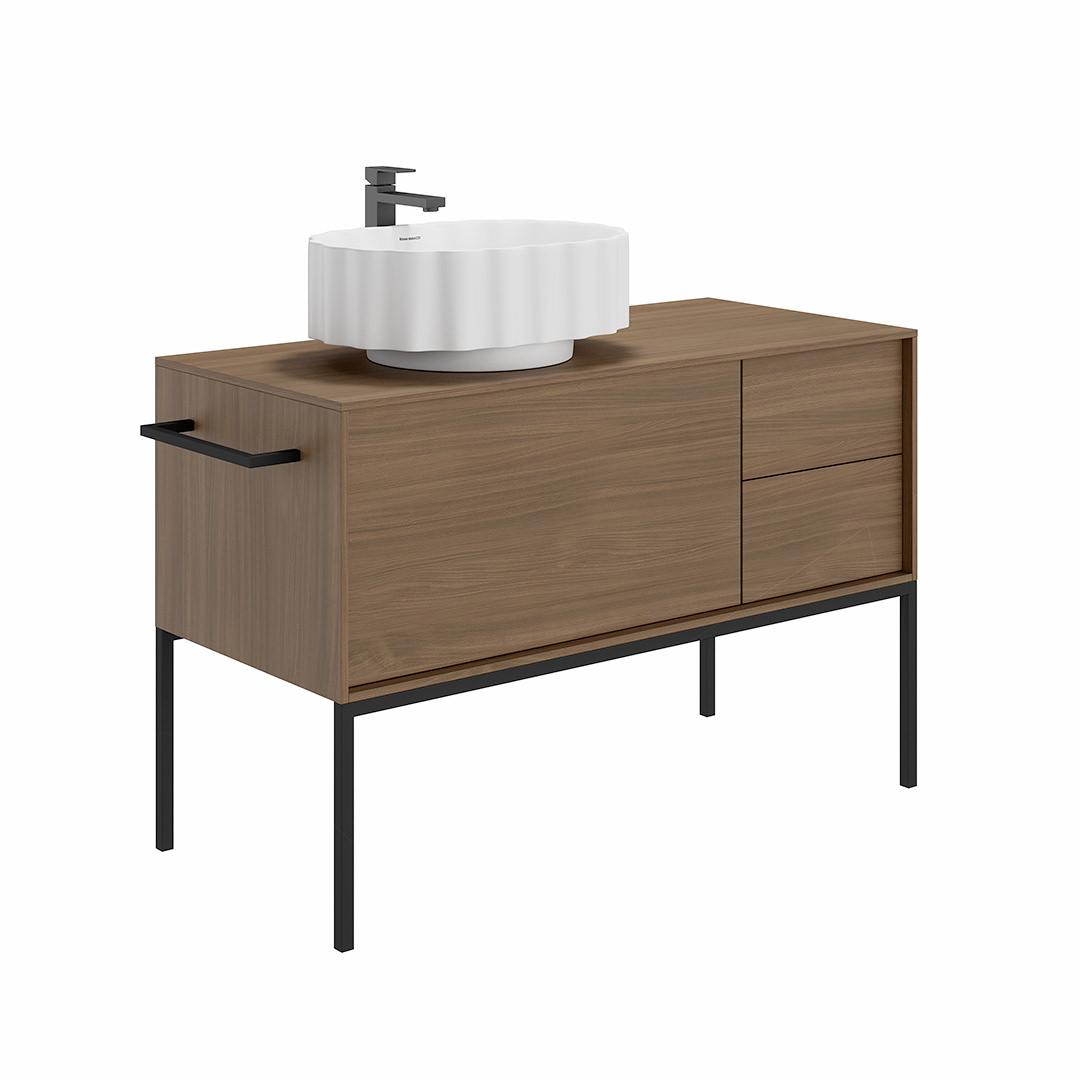 Тумба KERAMA MARAZZI ATOLLO напольная/подвесная с ящиками 110, деревянная