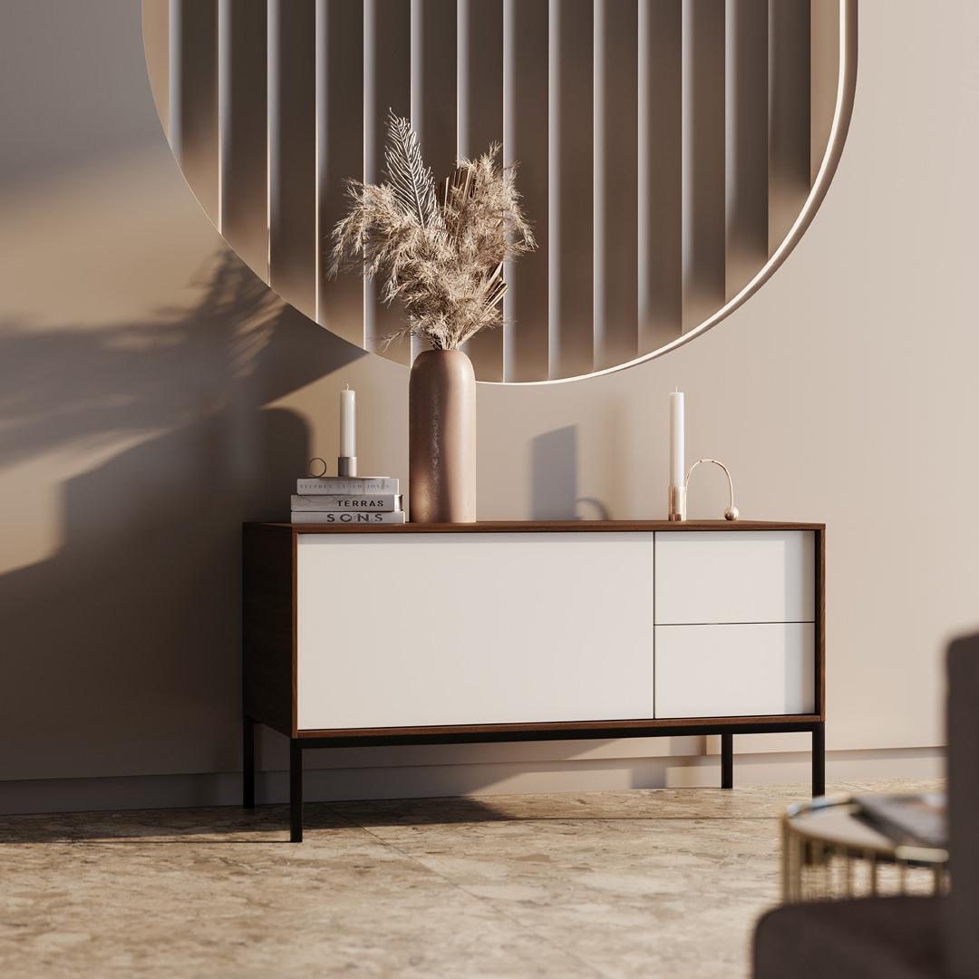 Тумба KERAMA MARAZZI ATOLLO напольная/подвесная с ящиками 110, белая матовая