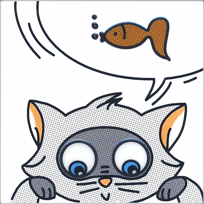 Декор Кошки-Мышки. Рыбка матовый 20x20
