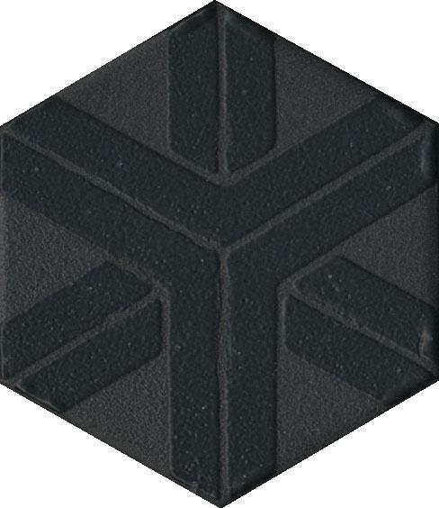 Декор Агуста черный 6x5,2