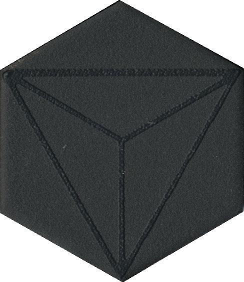 Декор Агуста черный 6x5,2