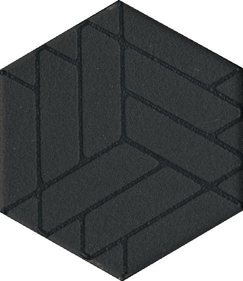 Декор Агуста черный 6x5,2