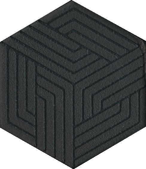 Декор Агуста черный 6x5,2